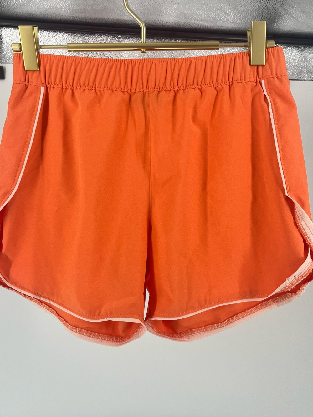 Columbia Bright Orange Athletic Shorts with White Piping